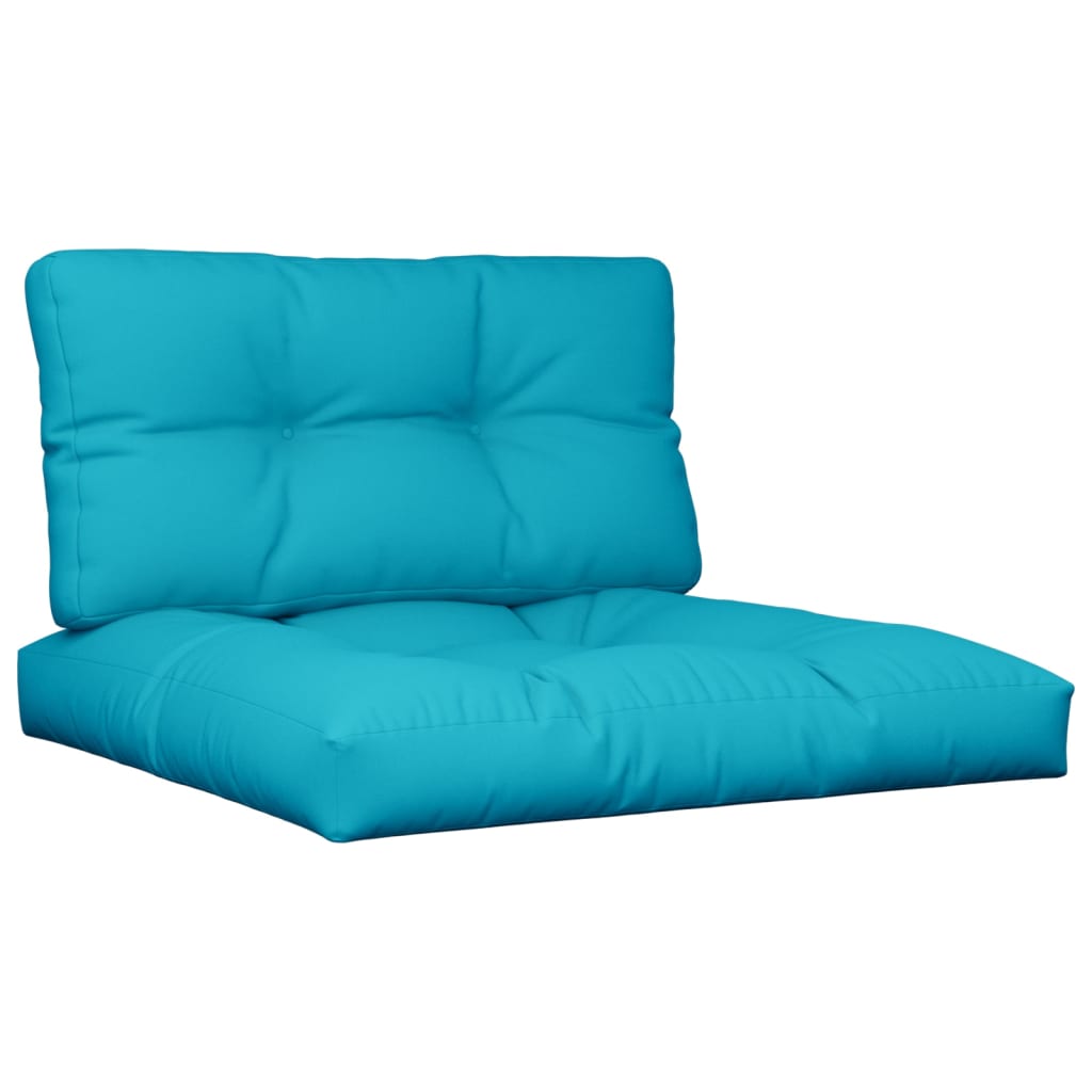 Coussin de palette 2 pièces Tissu turquoise