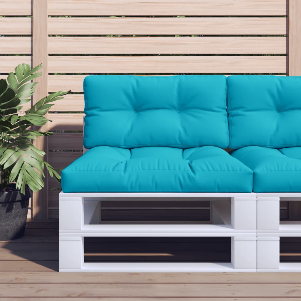 Coussin de palette 2 pièces Tissu turquoise