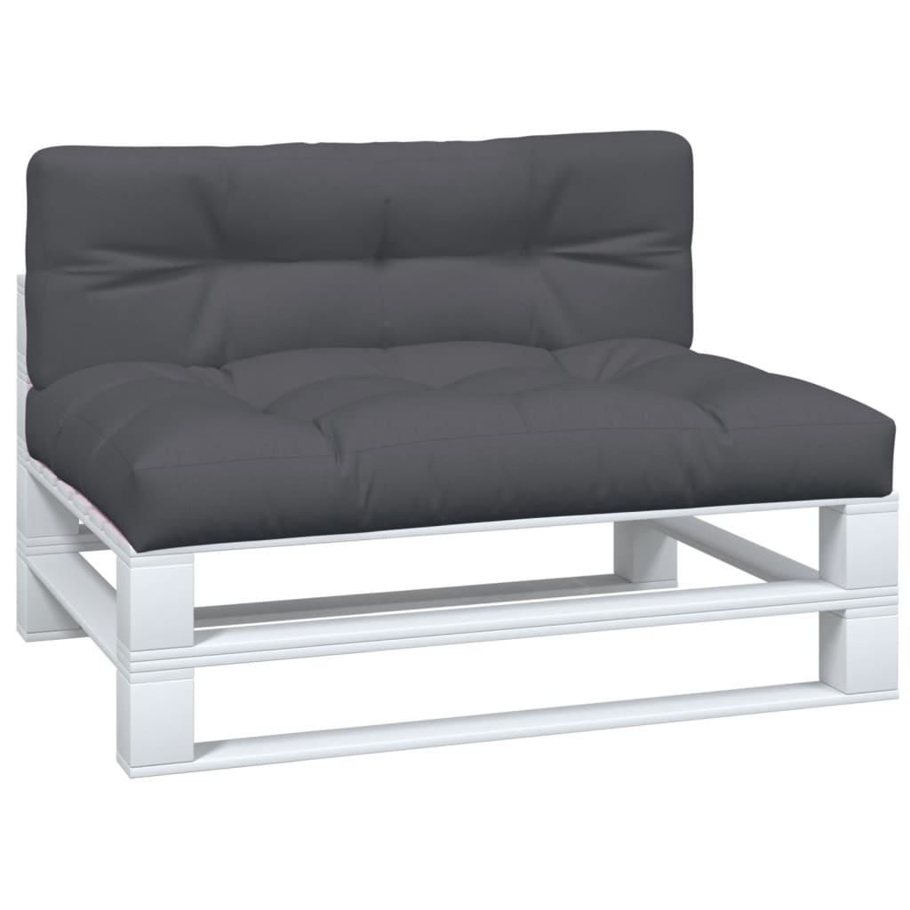 Coussin pour palette 2 pièces Tissu anthracite