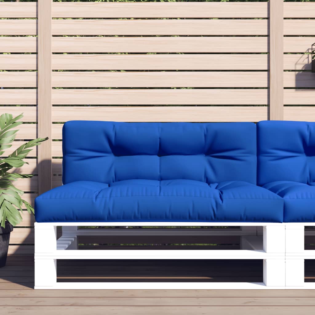 2-piece pallet cushion, royal blue fabric