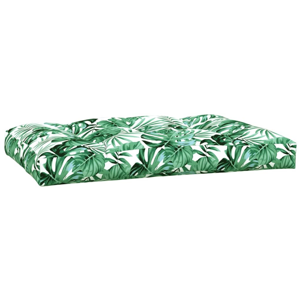 Coussin de palette 2 pcs motif feuille Tissu
