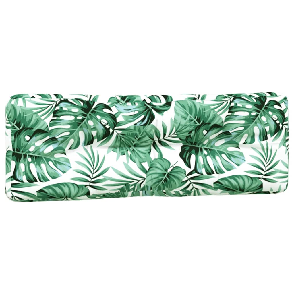 Coussin de palette 2 pcs motif feuille Tissu