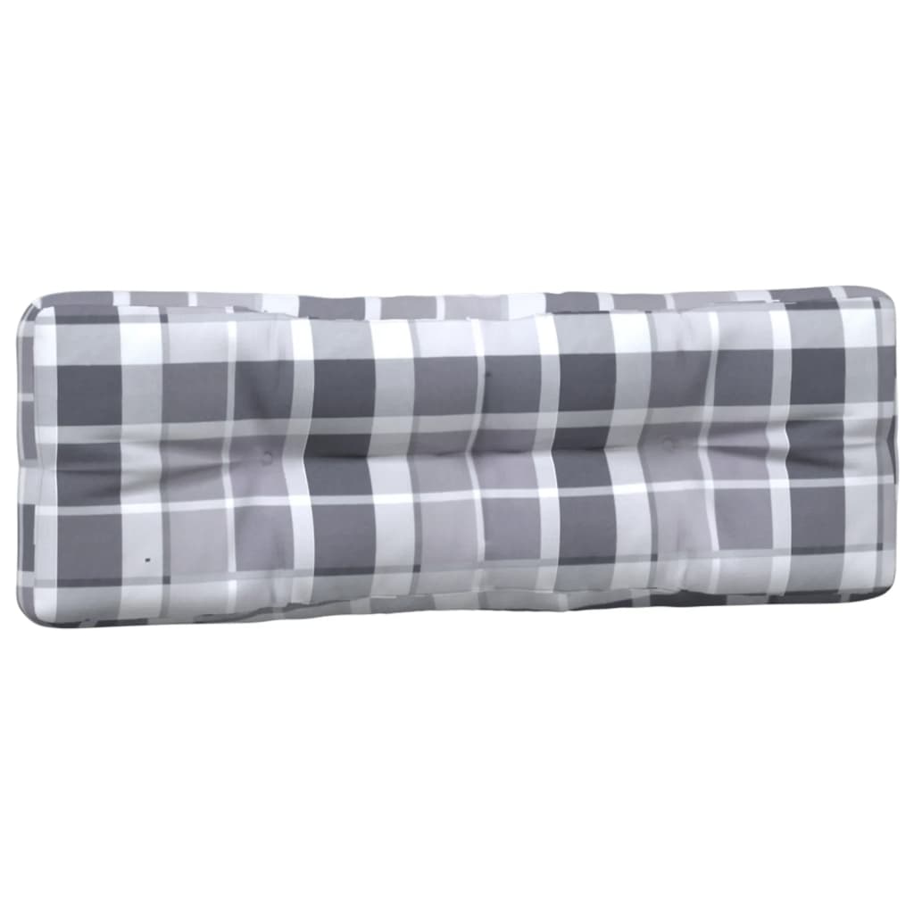 Pallet Cushions 2-pc. Grey Check Fabric