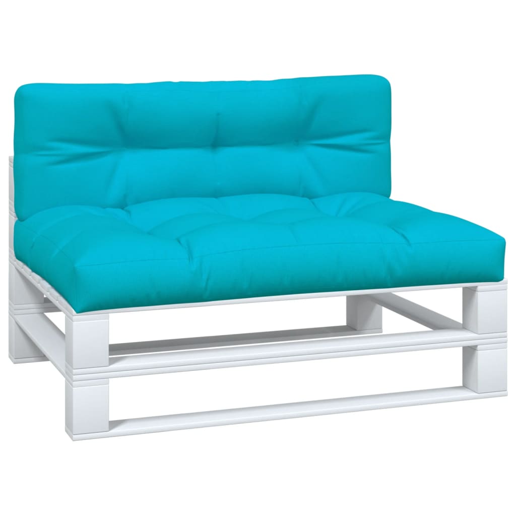 Coussin de palette 2 pièces Tissu turquoise