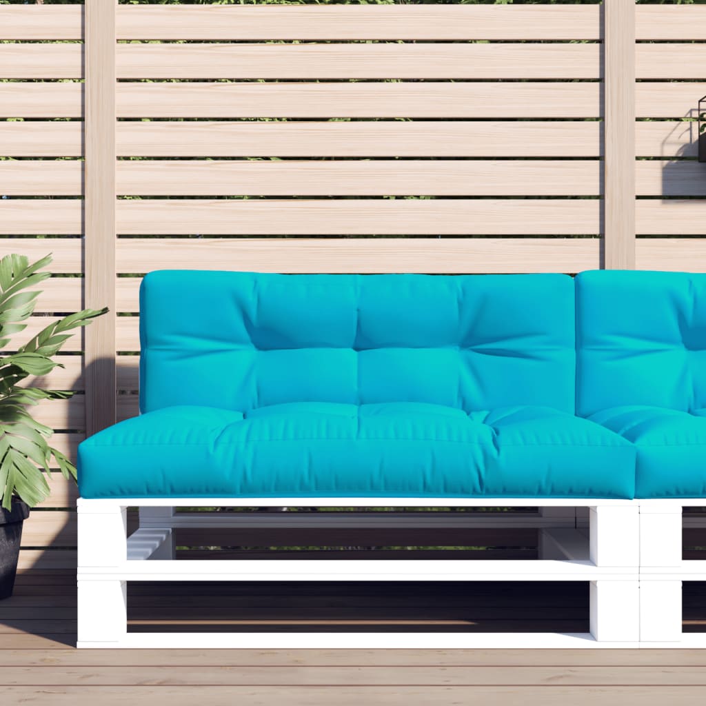 Coussin de palette 2 pièces Tissu turquoise