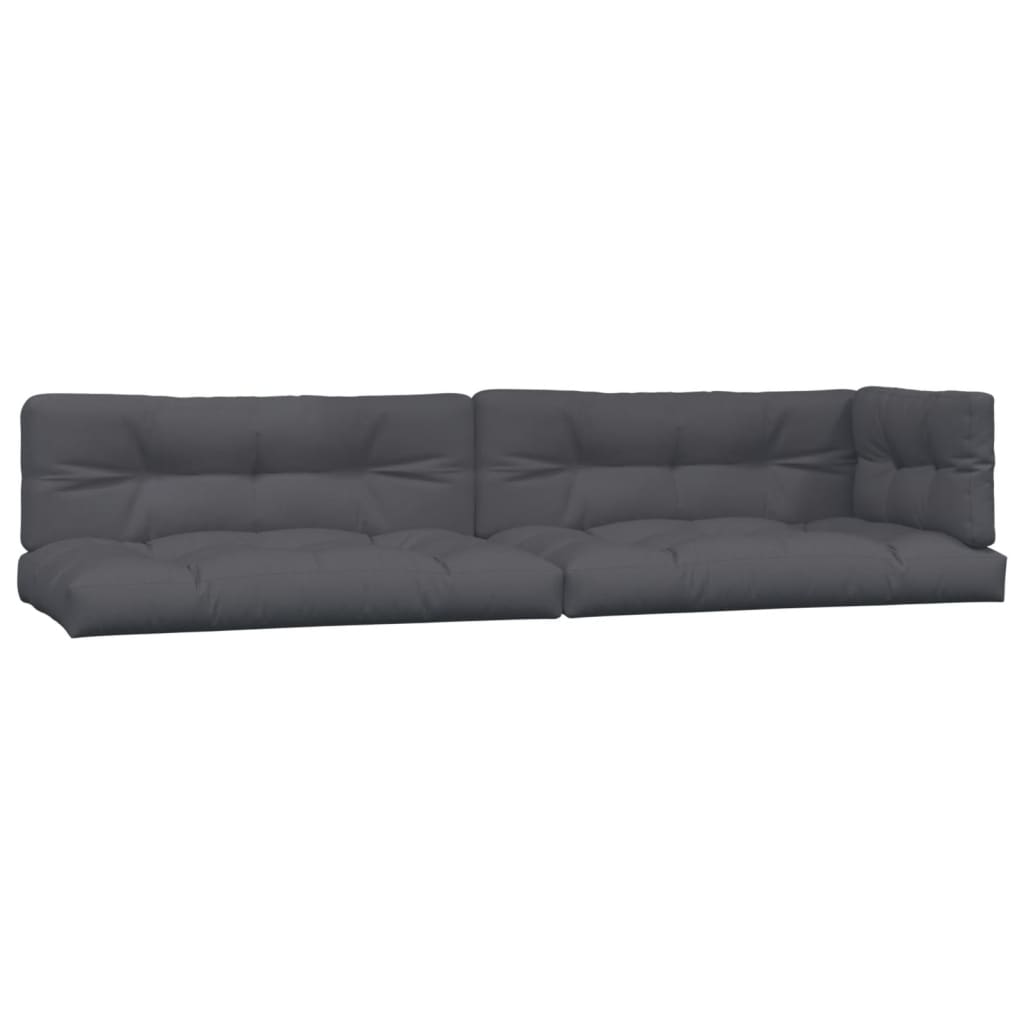 Coussins pour palette 5 pièces en tissu anthracite