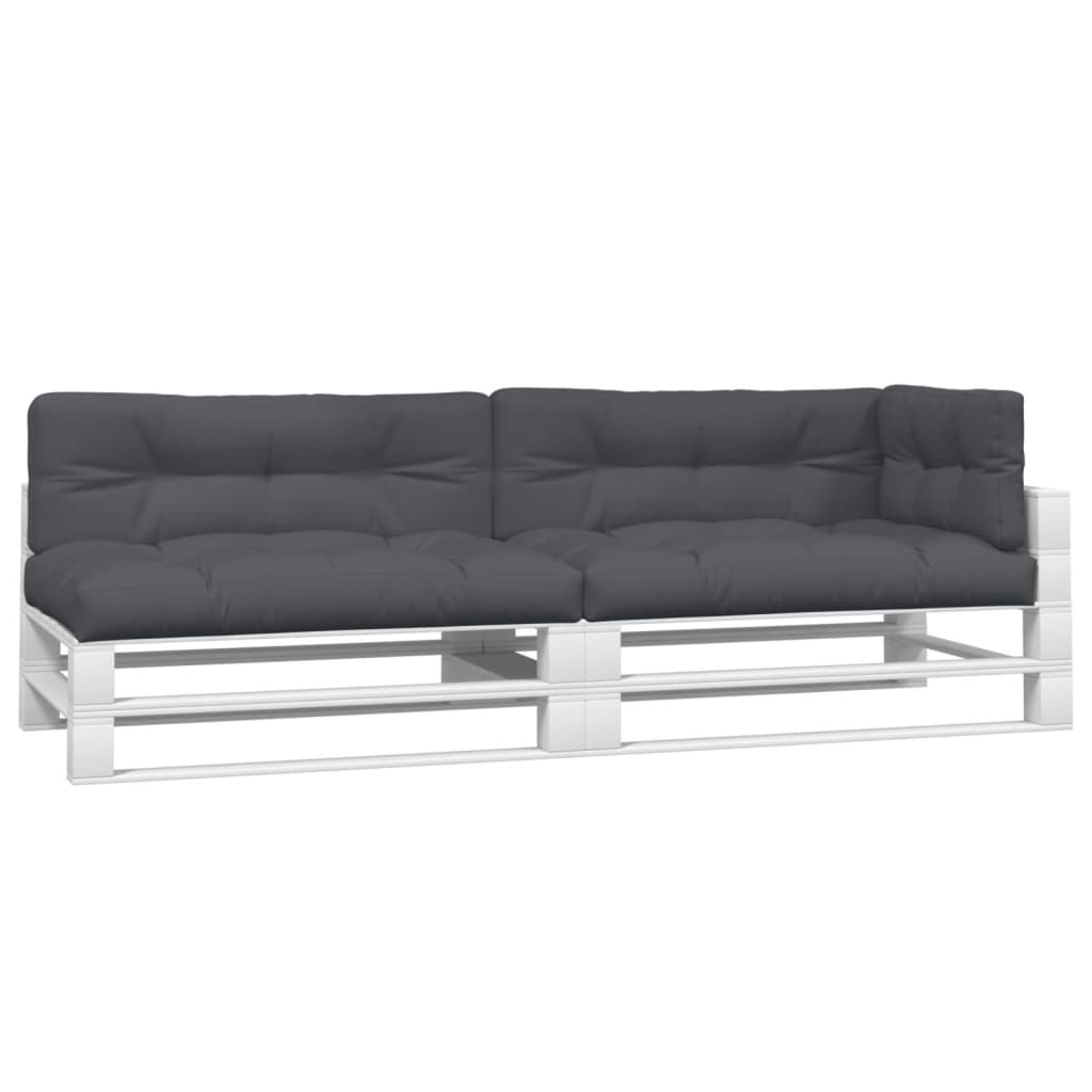 Coussins pour palette 5 pièces en tissu anthracite