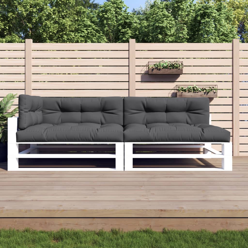 Coussins pour palette 5 pièces en tissu anthracite