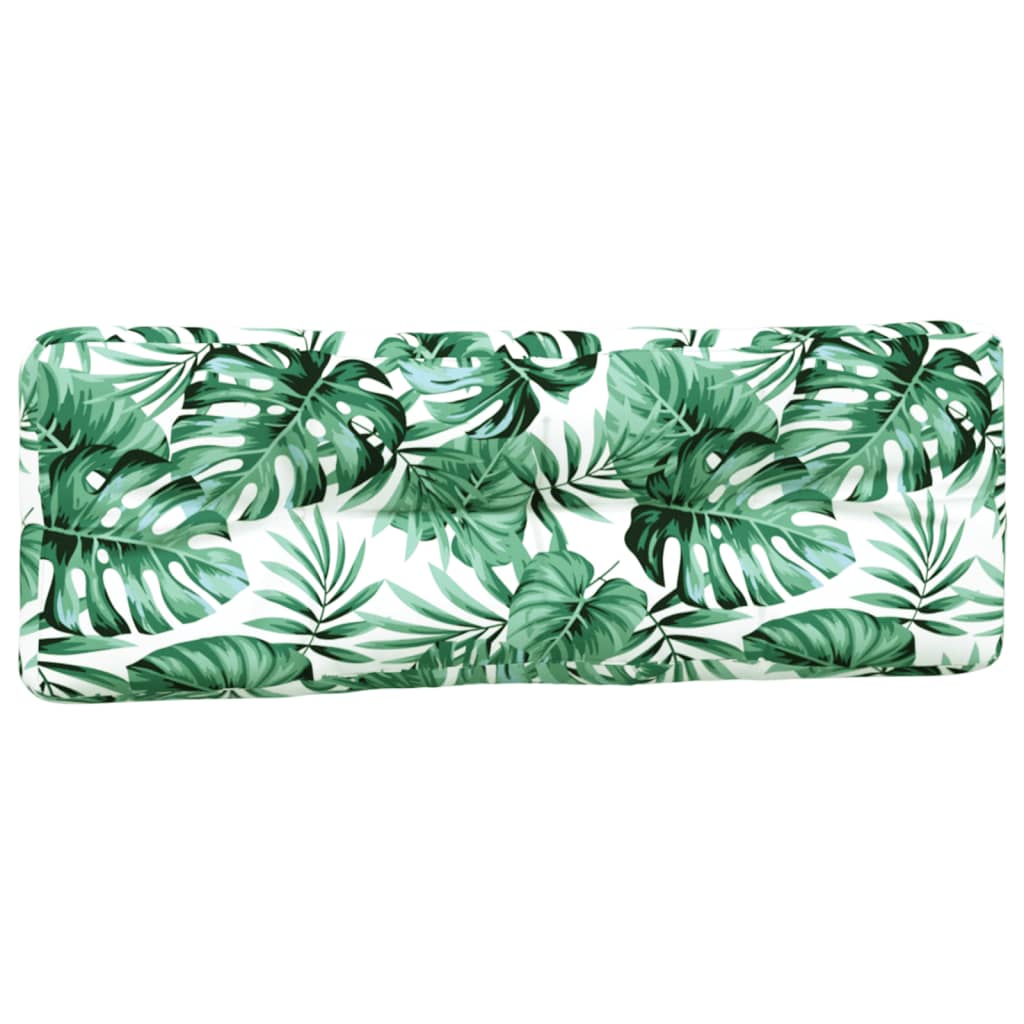 Coussin de palette 5 pièces, tissu à motif feuilles
