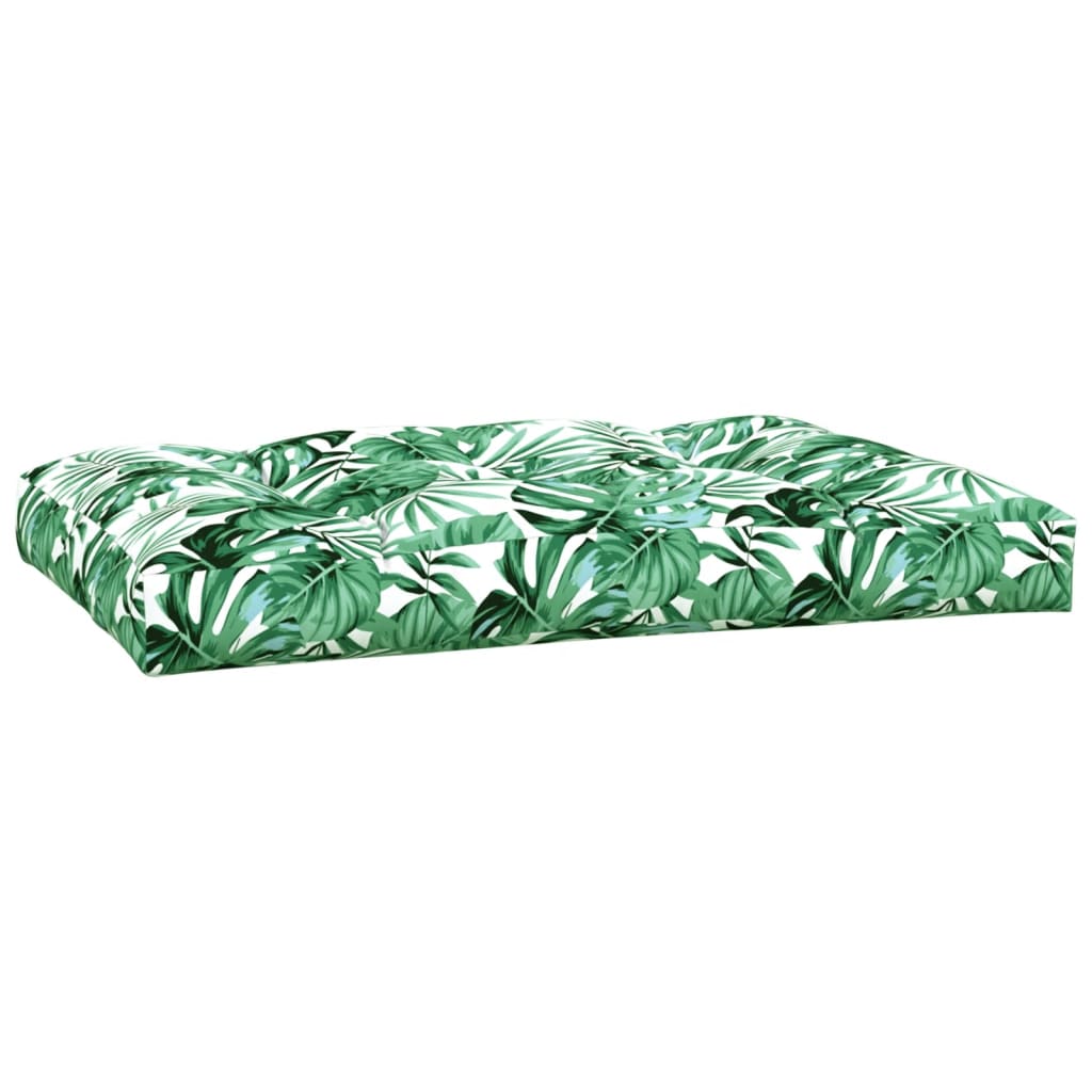 Coussin de palette 5 pièces, tissu à motif feuilles