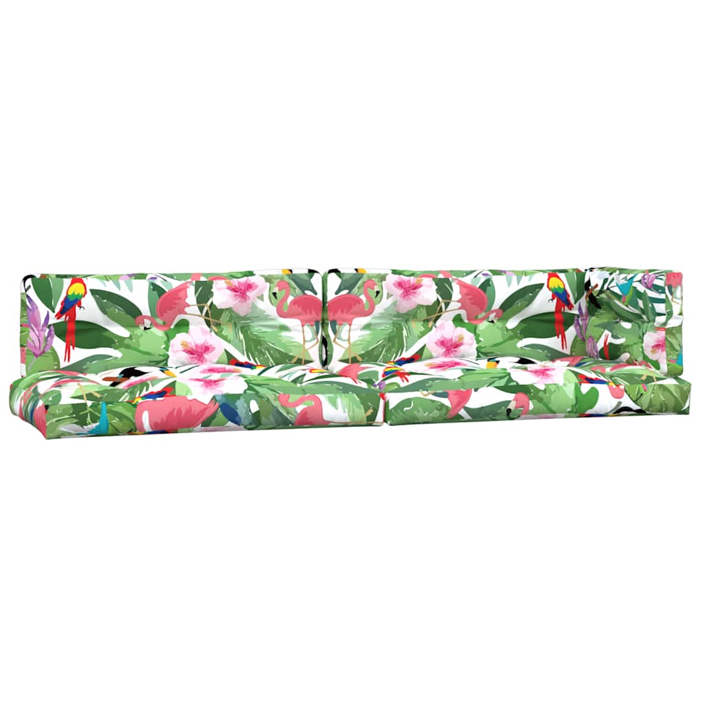 5-piece pallet cushion set, multicolored fabric