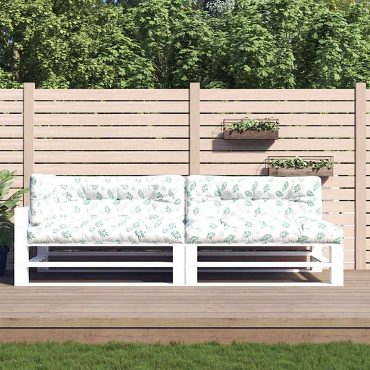 5-piece pallet cushion set, leaf pattern fabric