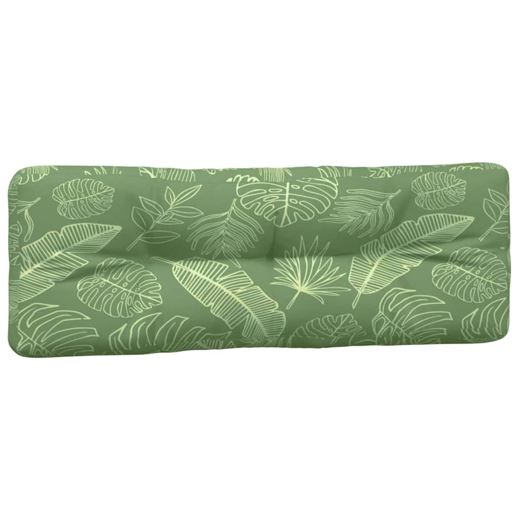 Coussin de palette 5 pièces, tissu à motif feuilles