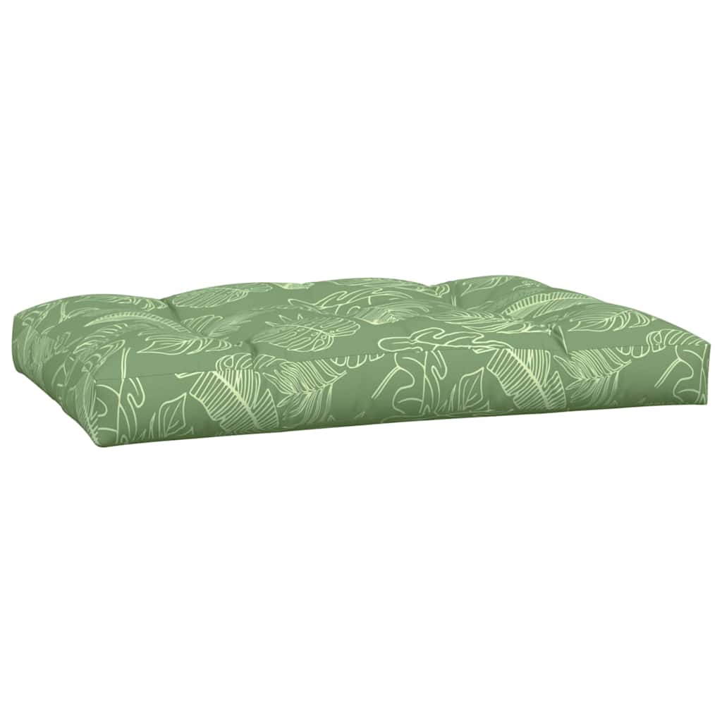 Coussin de palette 5 pièces, tissu à motif feuilles