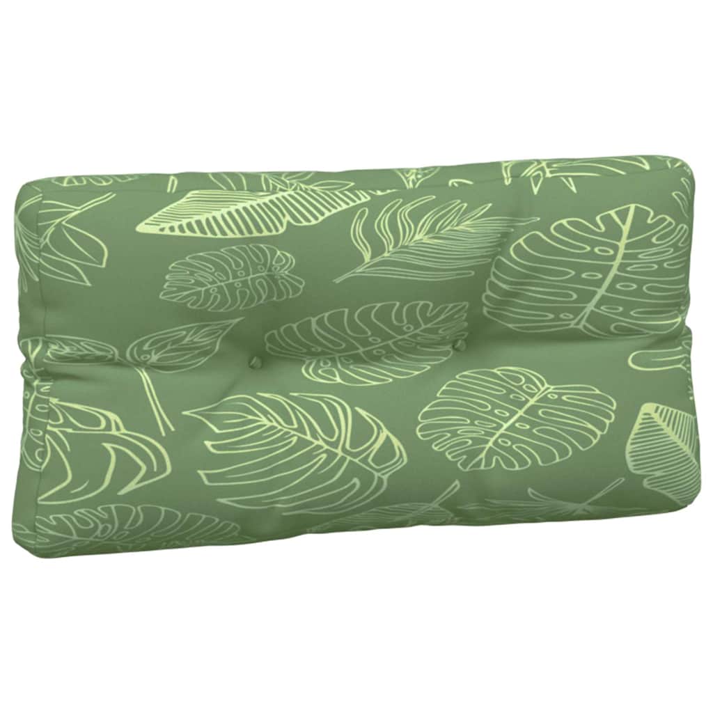Coussin de palette 5 pièces, tissu à motif feuilles