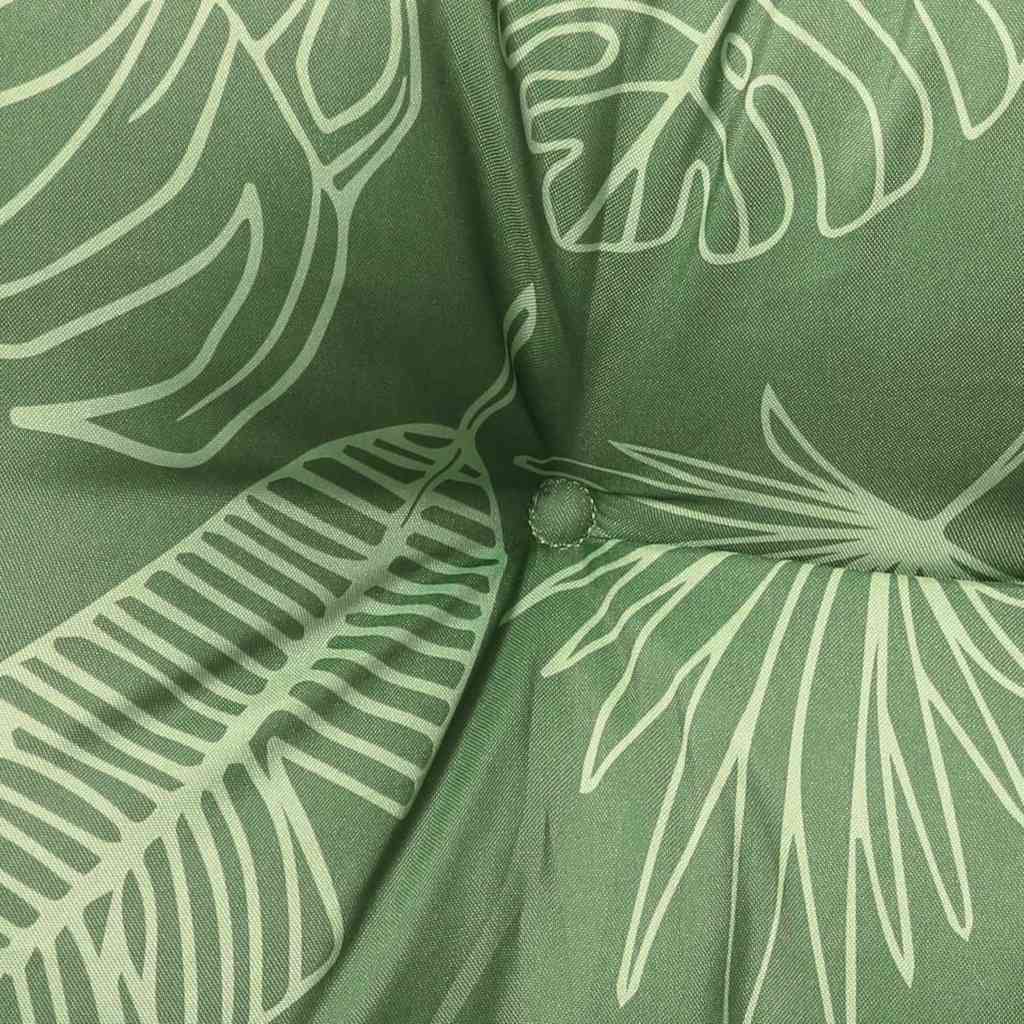Coussin de palette 5 pièces, tissu à motif feuilles