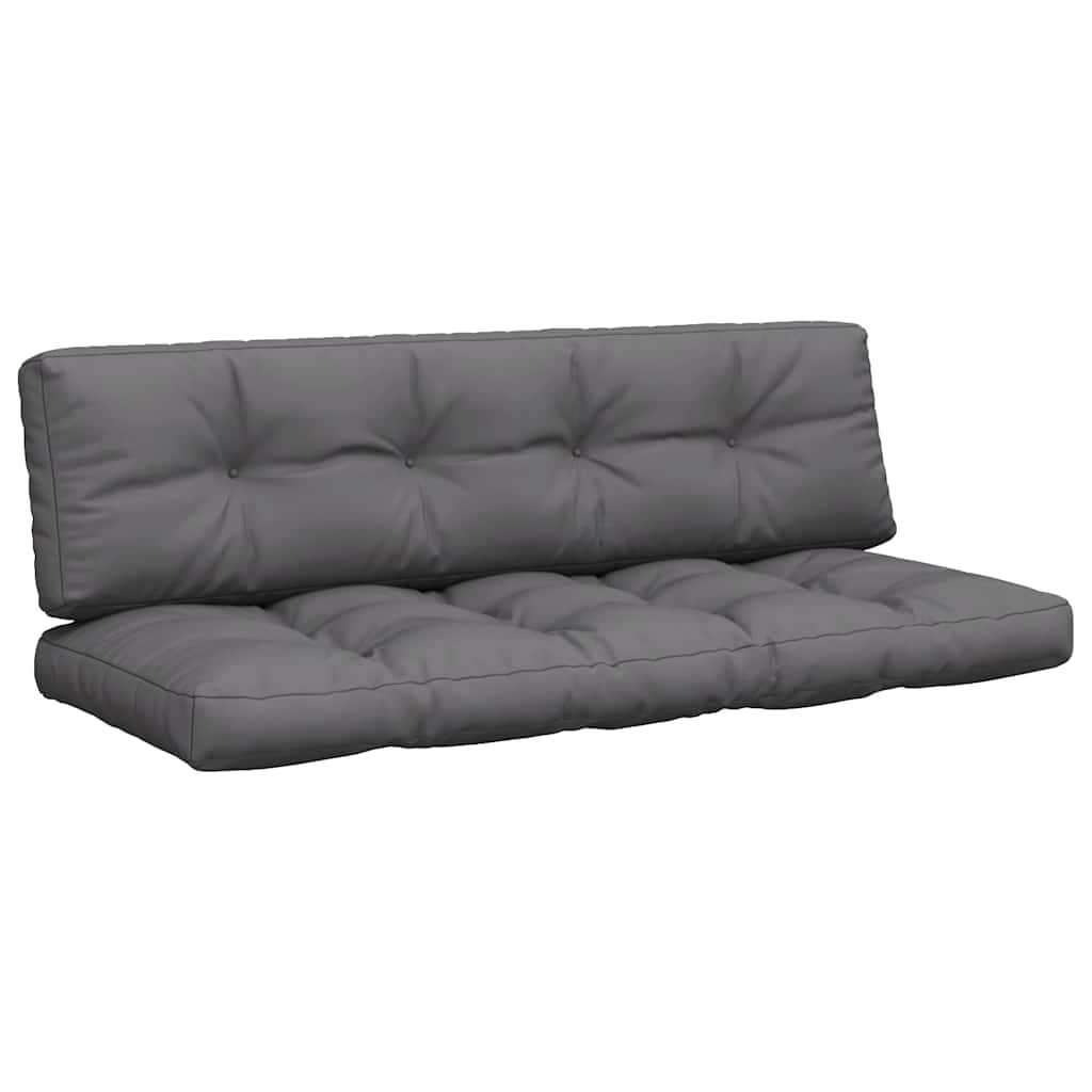 Coussin pour palette 2 pièces Tissu anthracite