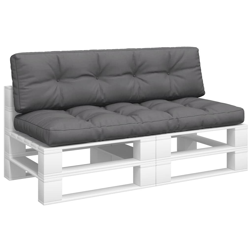 Coussin pour palette 2 pièces Tissu anthracite
