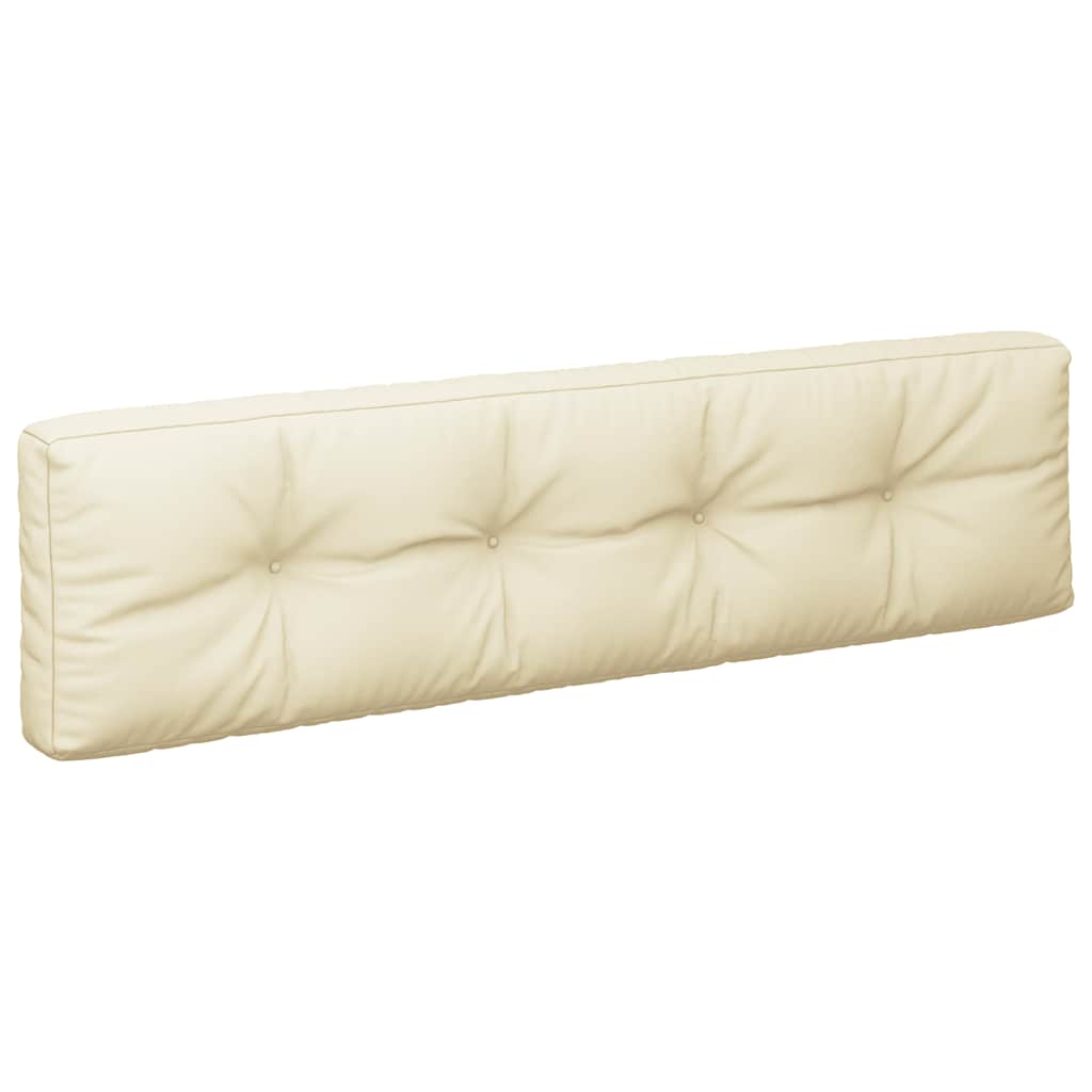 Coussin de palette 2 pièces en tissu crème