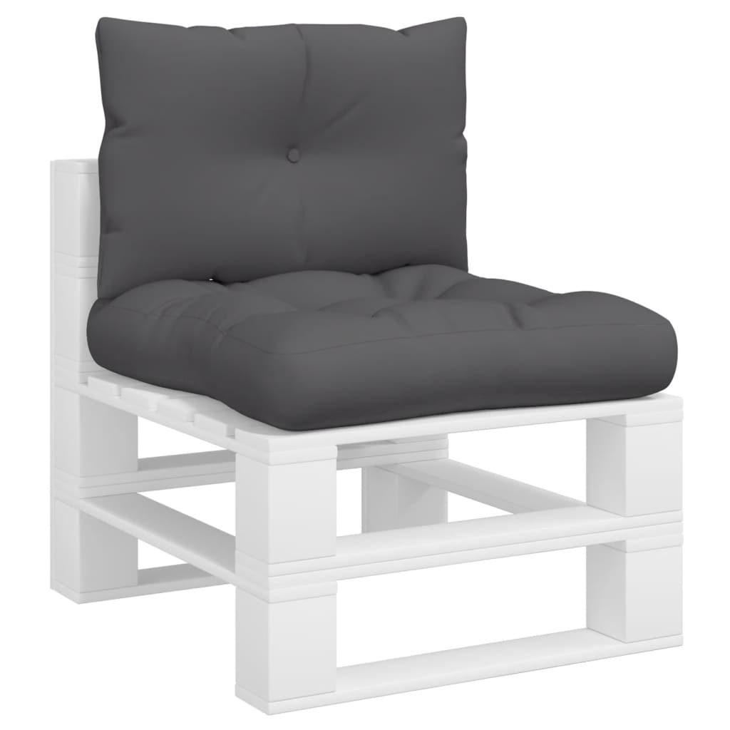 Coussin de palette 2 pièces Tissu anthracite