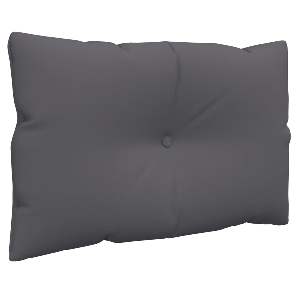 Coussin de palette 2 pièces Tissu anthracite