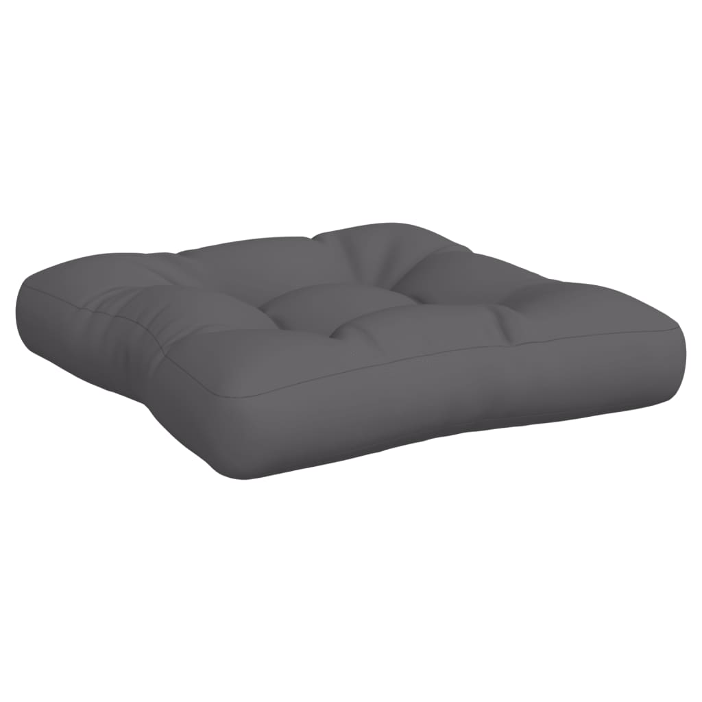 Coussin de palette 2 pièces Tissu anthracite