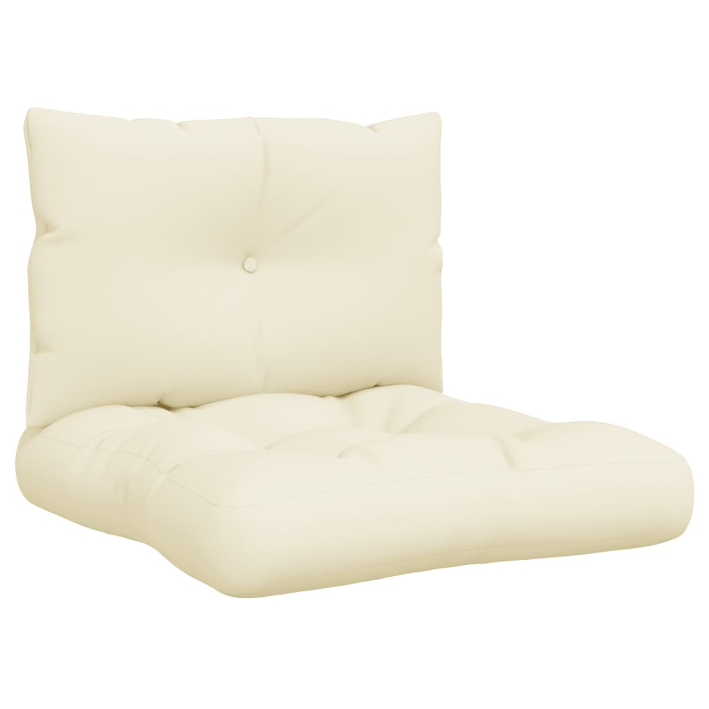 Pallet cushion 2-piece cream fabric