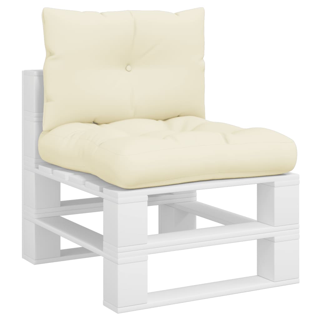 Pallet cushion 2-piece cream fabric