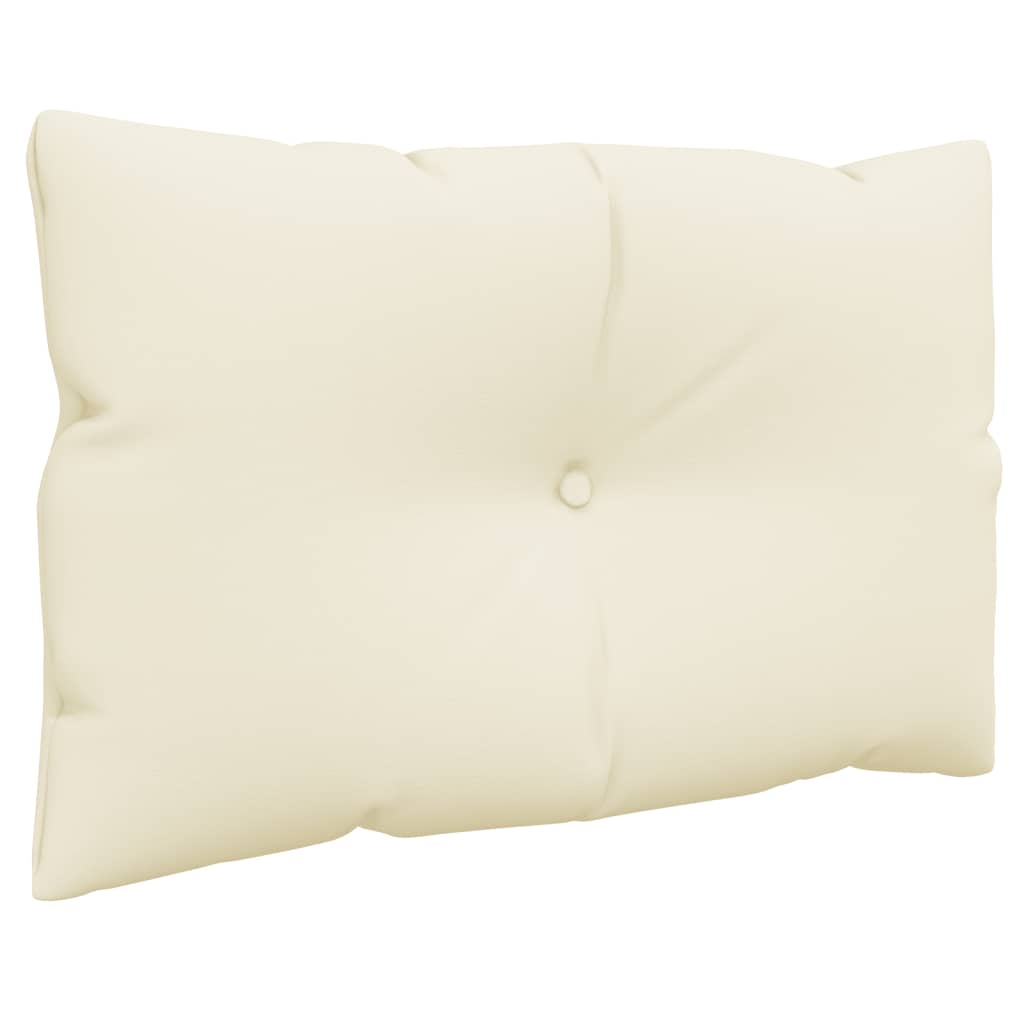 Pallet cushion 2-piece cream fabric