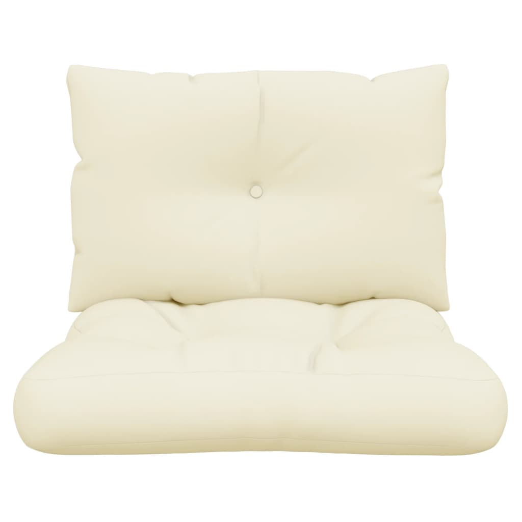 Pallet cushion 2-piece cream fabric
