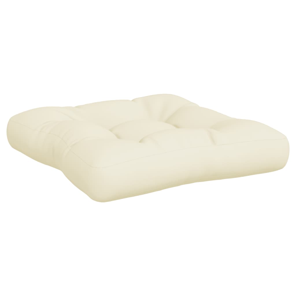 Pallet cushion 2-piece cream fabric