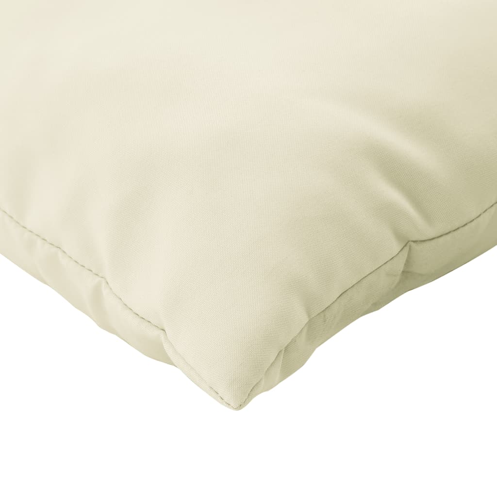 Pallet cushion 2-piece cream fabric