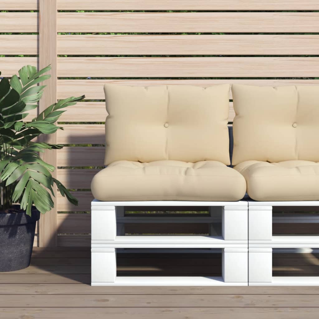 2-piece pallet cushion set, beige fabric