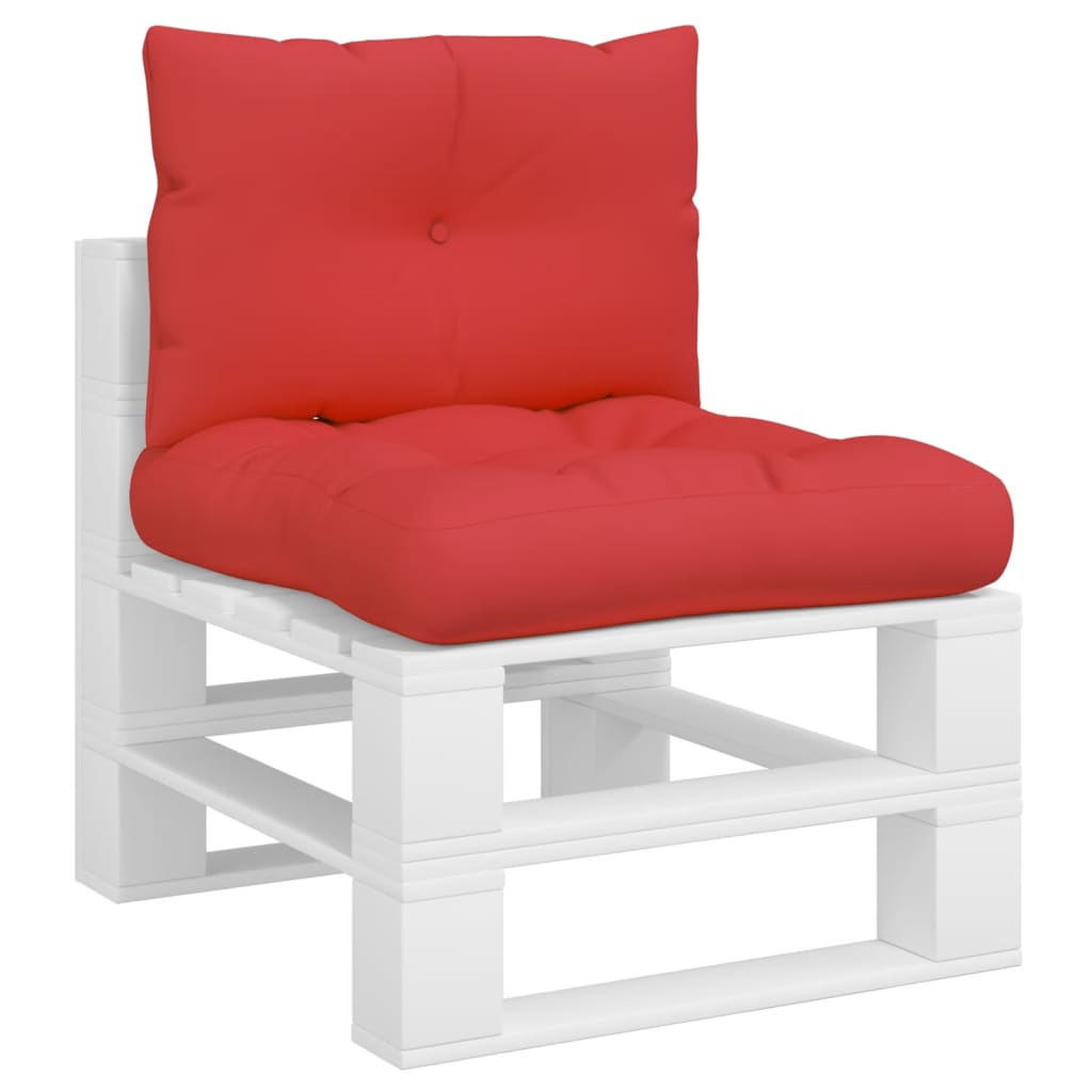 Coussin de palette 2 pièces en tissu rouge