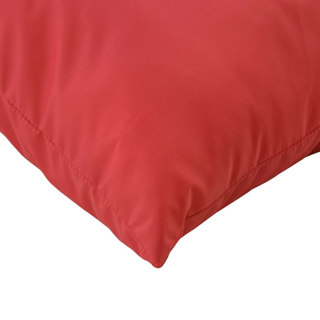Coussin de palette 2 pièces en tissu rouge