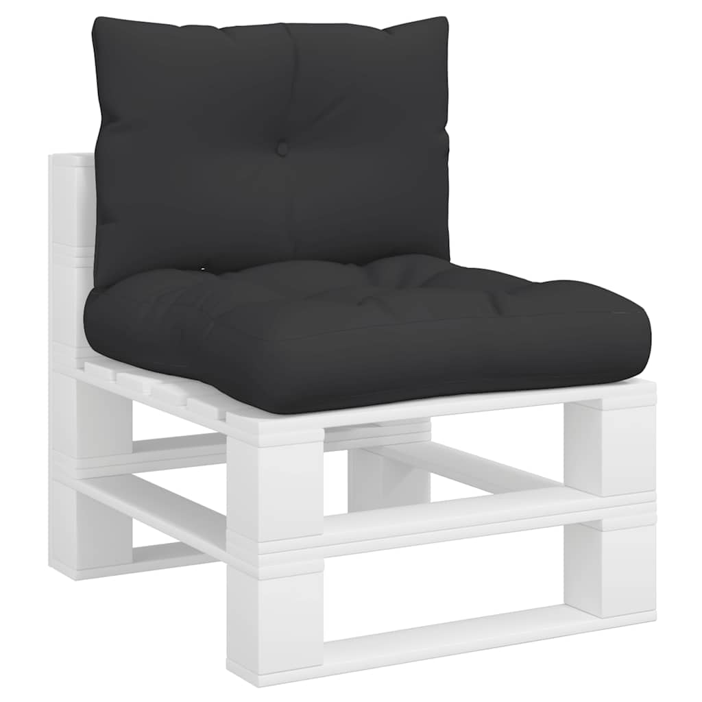Coussin de palette 2 pièces noir tissu