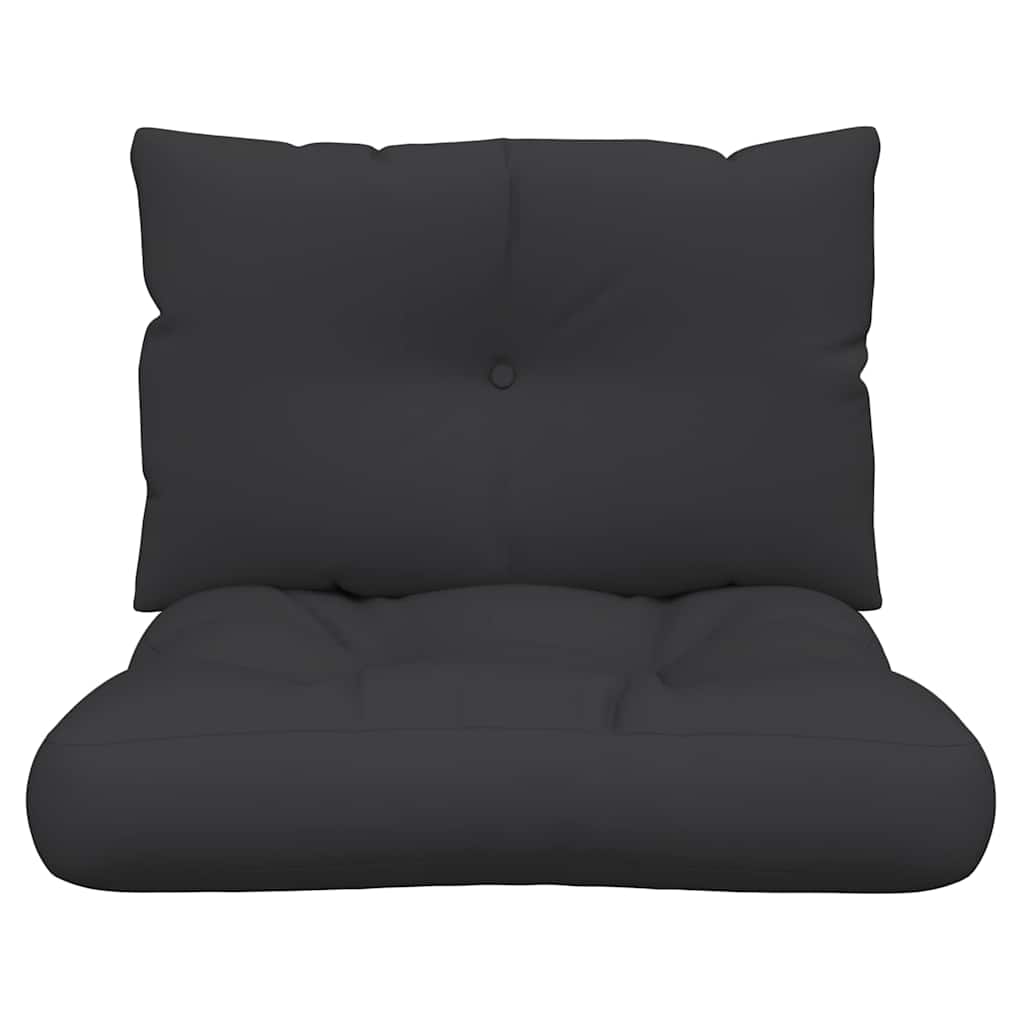 Coussin de palette 2 pièces noir tissu