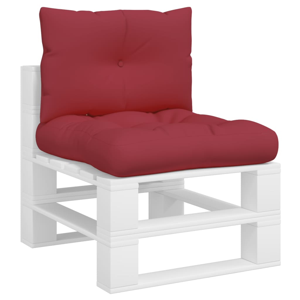 Pallet cushion 2-piece, wine red fabric