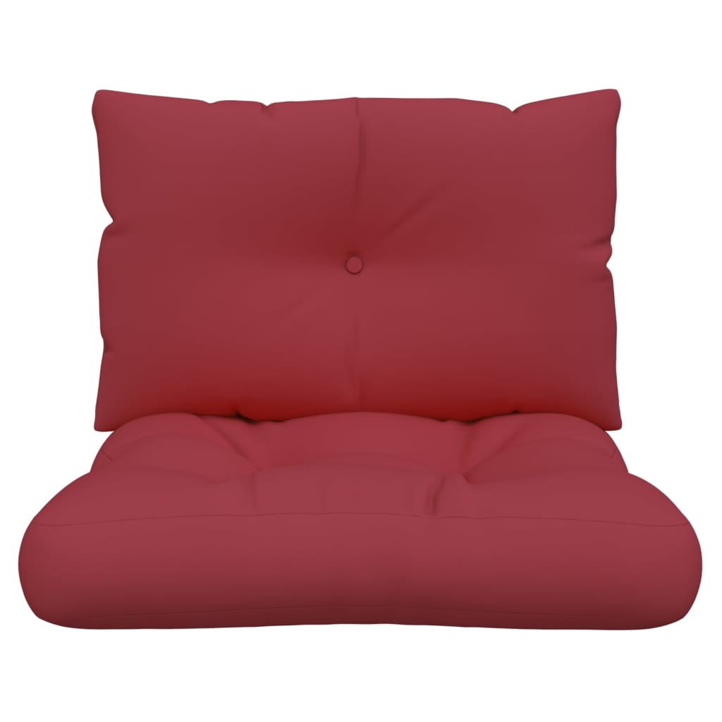 Pallet cushion 2-piece, wine red fabric