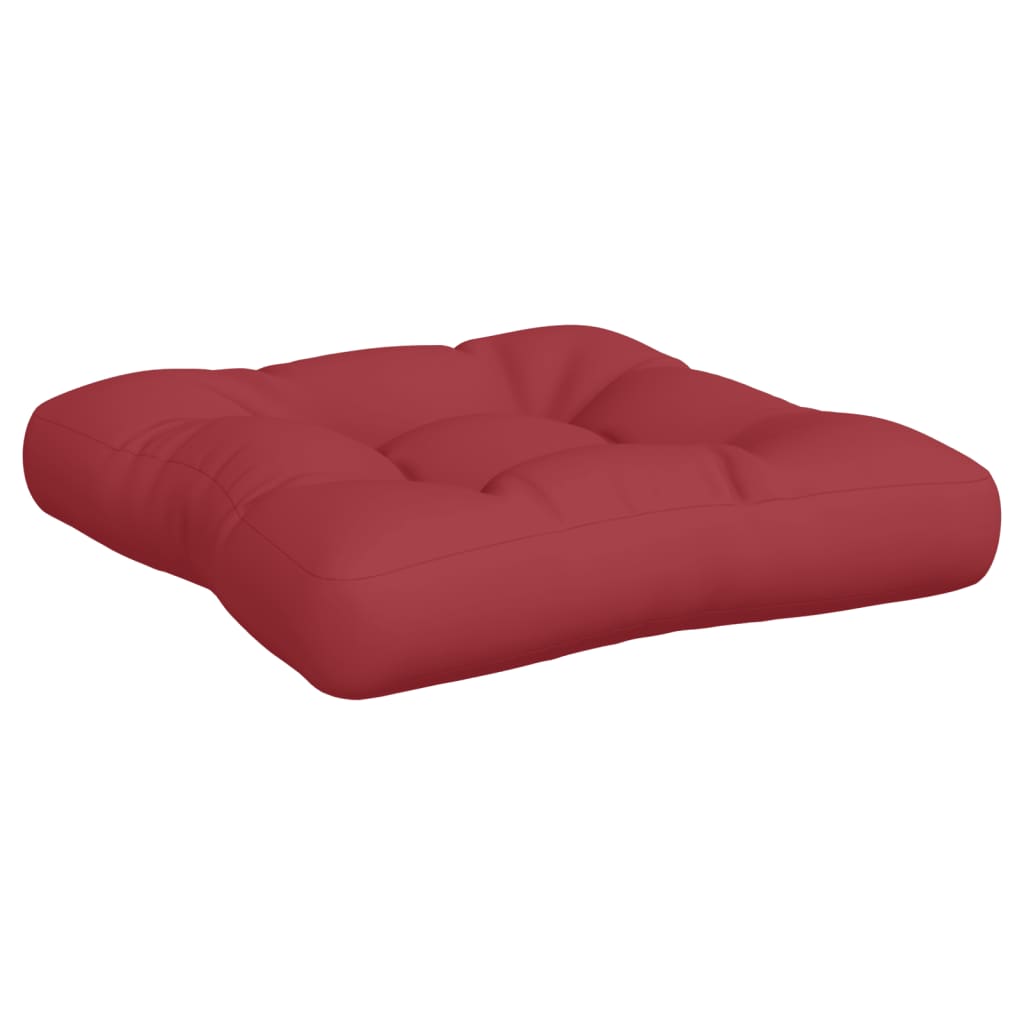 Pallet cushion 2-piece, wine red fabric