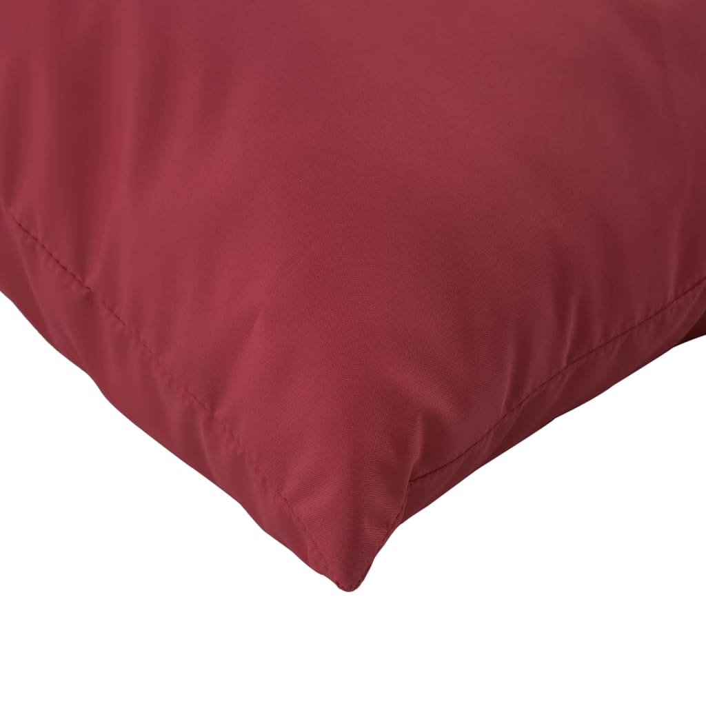 Pallet cushion 2-piece, wine red fabric