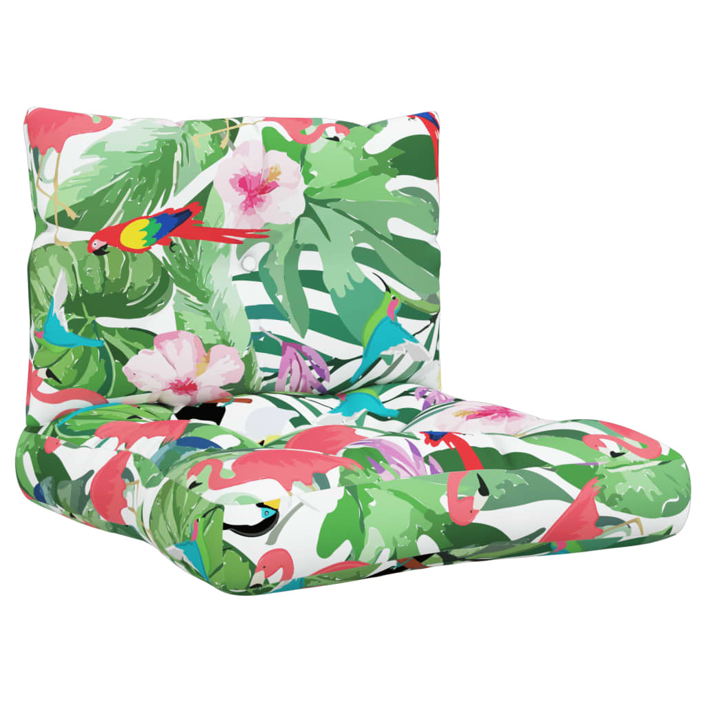 Coussins de palettes 2 pcs Tissu Oxford multicolore