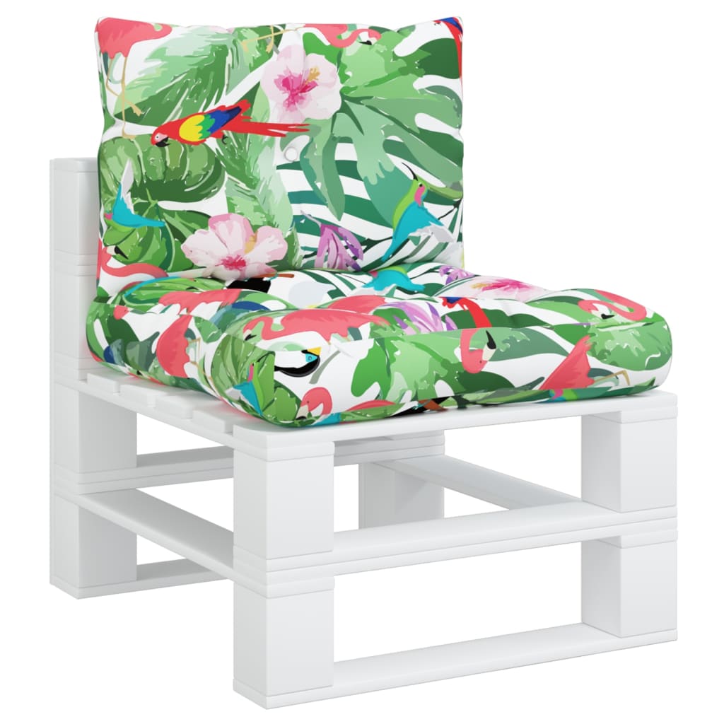 Coussins de palettes 2 pcs Tissu Oxford multicolore