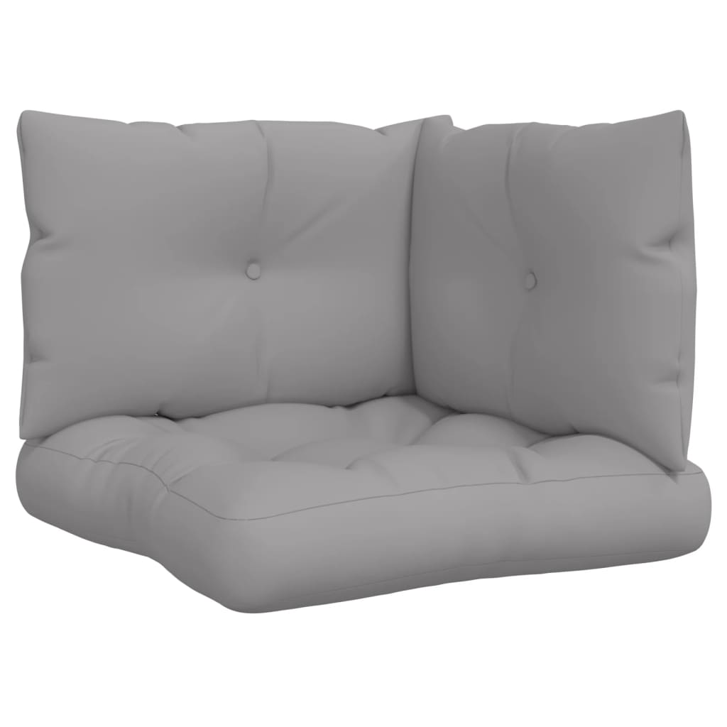 Pallet Cushion 3-pc. Gray Fabric