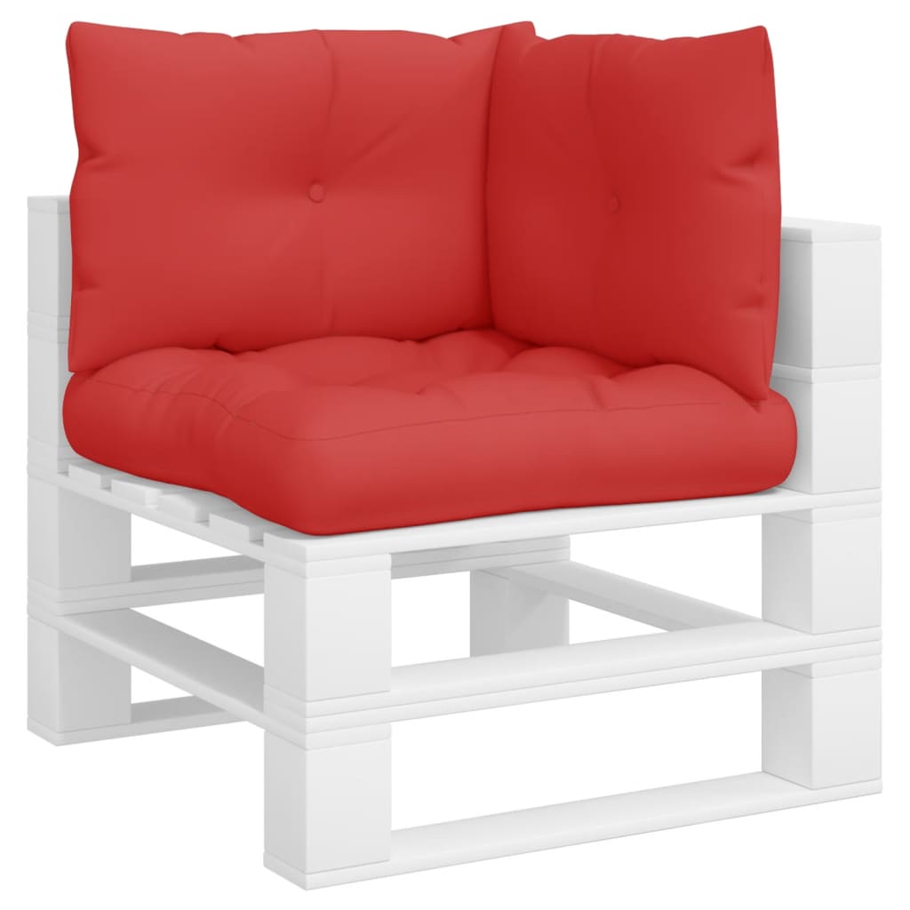 Coussin de palette 3 pcs. Tissu rouge