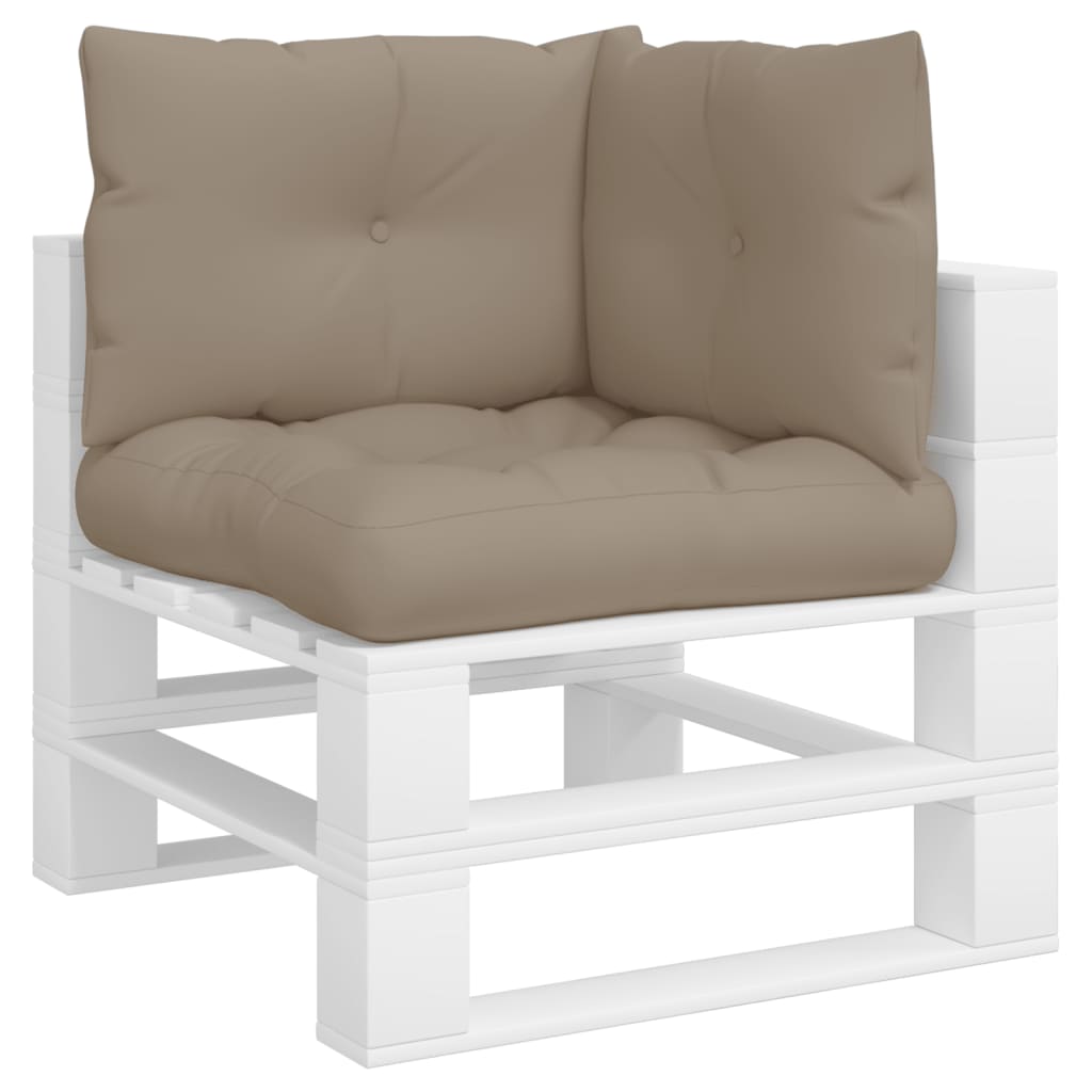 Coussin de palette 3 pcs Tissu taupe