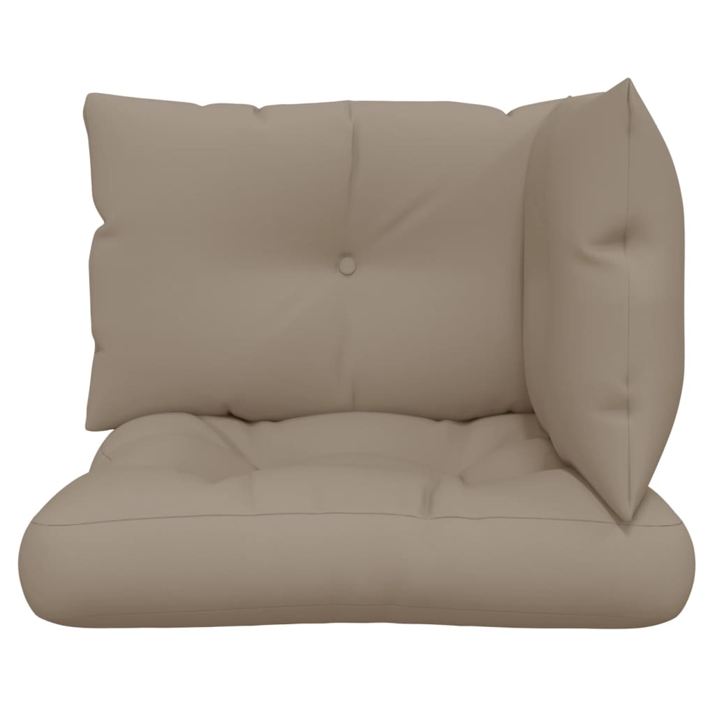 Coussin de palette 3 pcs Tissu taupe