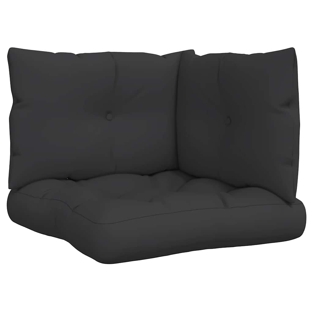 Pallet Cushion 3-pc. Black Fabric