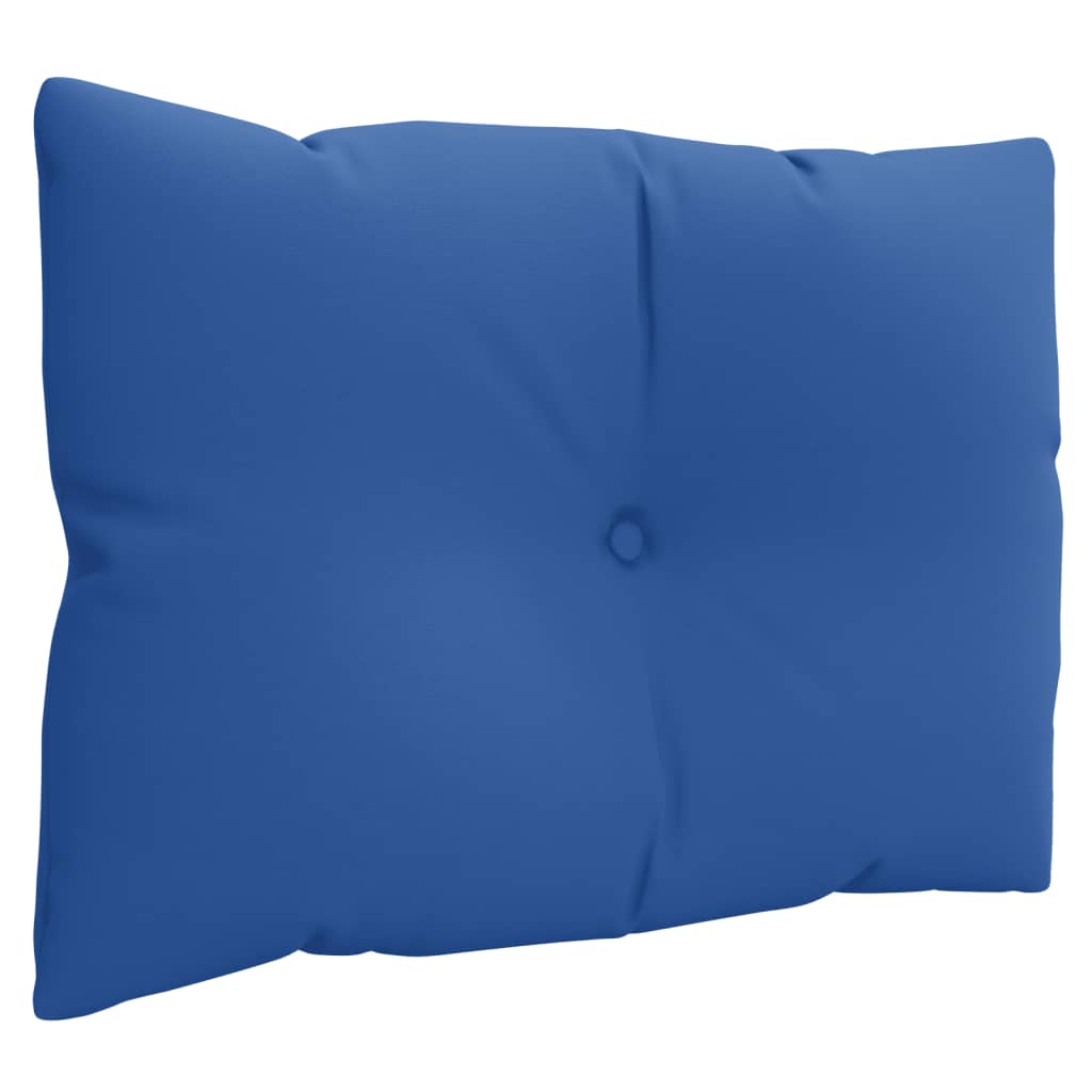 Coussin de palette 3 pcs. bleu roi tissu