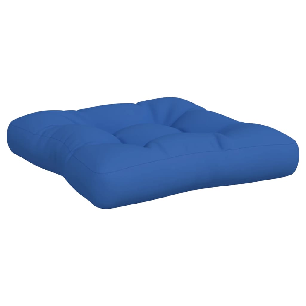 Coussin de palette 3 pcs. bleu roi tissu